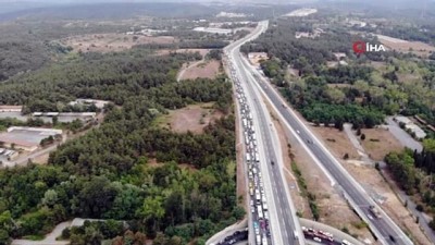 ust gecit -  Çökme sonrası kapanan yolda kilometrelerce uzunlukta trafik oluştu Videosu