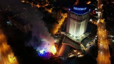 yangin panigi -  Konya’da otel bahçesinde yangın paniği Videosu