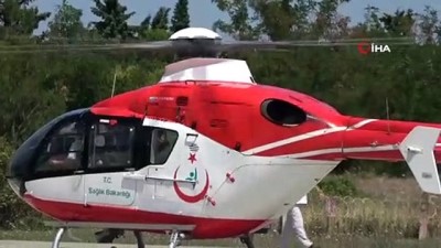 ambulans helikopter -  - Yaşlı adamın yardımına ambulans helikopter yetişti Videosu