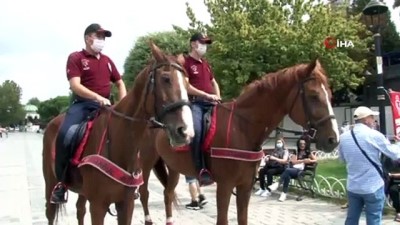 polis ekipleri -  ‘Atlı Polis’lerden koronavirüs denetimi Videosu