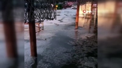  Çankırı’da önce yağmur sonra dolu etkili oldu