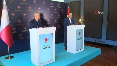 varis -  Dışişleri Bakanı Mevlüt Çavuşoğlu, Maltalı mevkidaşı Evarist Bartolo ile ortak basın toplantısı düzenledi Videosu