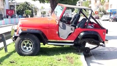 arazi araci -  Kaza yapan arazi aracının tekeri koptu salça yapan vatandaş ölümden kıl payı kurtuldu Videosu