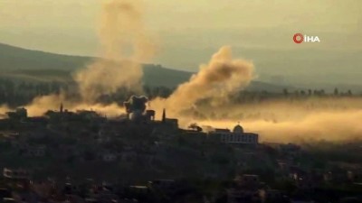 rejim -  - Esad rejiminden İdlib'e topçu saldırısı Videosu