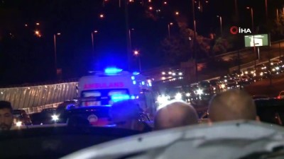 polis ekipleri -  Haliç Köprüsü’nde feci trafik kazası:1 ağır yaralı Videosu