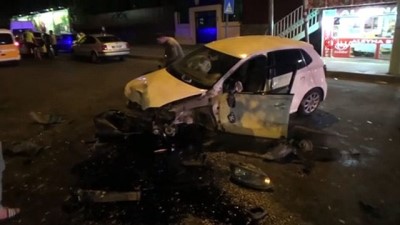  Pert olan araçtan burnu bile kanamadan çıktı