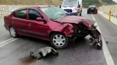 dikkatsizlik -  Bursa'da otomobil, tıra arkadan çarptı: 4 yaralı Videosu