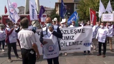 toplu sozlesme -  Bakırköy Belediyesi çalışanları, Başkan Bülent Kerimoğlu’nu protesto etti Videosu