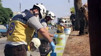 teroristler - Beyaz Baretliler İdlib’de savaş kalıntılarını temizliyor Videosu