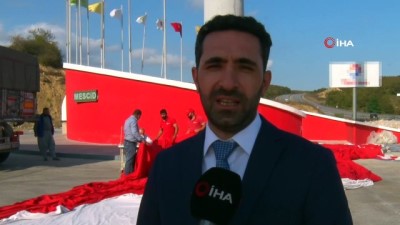 akaryakit istasyonu -  Bu gurur Samsun'un: Türkiye'nin en büyük bayrağını göndere çekti Videosu