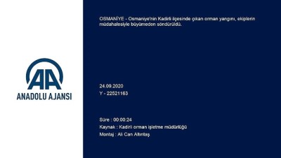 orman yangini - Orman yangını büyümeden söndürüldü - OSMANİYE Videosu