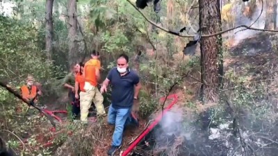 yangina mudahale - Beykoz'da ormanlık alanda yangın (3) - İSTANBUL Videosu