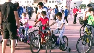 kazanci - Tuzla’da sosyal mesafeli bisiklet ve yürüyüş etkinliği Videosu