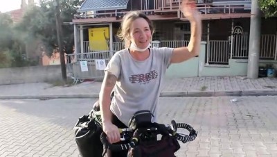 ogretmenevi - Bisikletiyle Doğu Avrupa ve Balkan turuna çıkan kadının son durağı Türkiye oldu - BALIKESİR Videosu