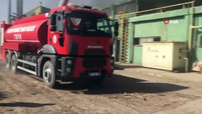 beton mikseri -  Sunta fabrikasında korkutan yangın Videosu