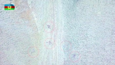 Vurulan Ermeni hedefleri havadan görüntülendi