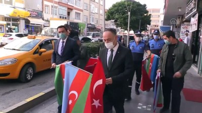 ayri devlet - Kırıkkale'de esnafa Azerbaycan'a destek için bayrak dağıtıldı Videosu