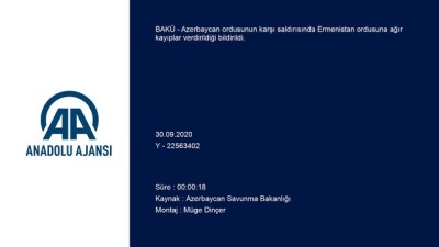 Azerbaycan, Ermenistan'ın kayıp verdiği anların görüntüsünü paylaştı