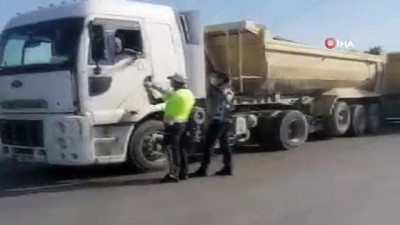  Hafriyat kamyonlarına yönelik yapılan denetimde ceza yağdı