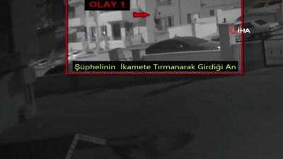  Örümcek gibi tırmanarak hırsızlık yaptı