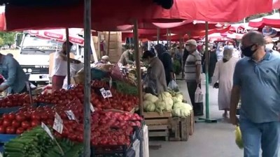 sosyete pazari -  Sosyete pazarında tedbirlere uyan da var uymayan da Videosu