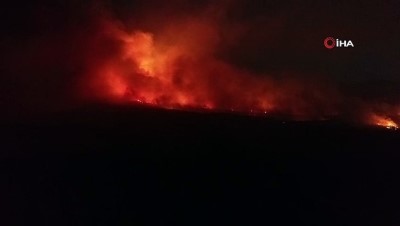 trol -  Çardak orman yangını geceyi aydınlattı Videosu