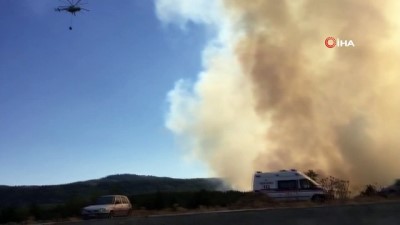  Denizli’deki orman yangınına havadan ve karadan müdahale devam ediyor