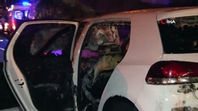  E5’te makas atarak kaza yapan otomobil alev alev yandı: 1 yaralı