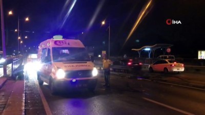  Direksiyon hakimiyetini kaybetti, karşı şerite uçtu; 3 araç birbirine girdi