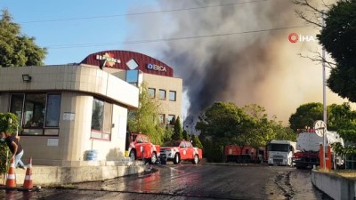 itfaiye araci -  Tekirdağ’da fabrika yangını Videosu