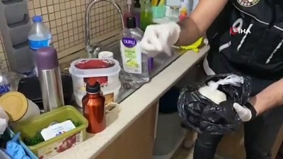 İstanbul genelinde yapılan uyuşturucu operasyonu kamerada