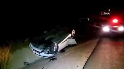  Lüks otomobil takla attı: 1 yaralı