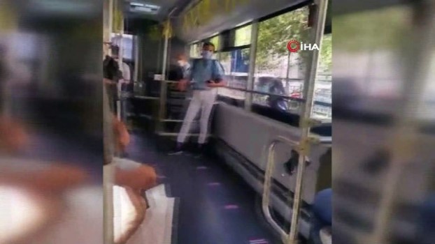 otobus soforu ile ogrencinin bos akbil tartismasi