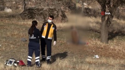 polis ekipleri -  Kayseri'de dağlık alanda ağaca asılı erkek cesedi bulundu Videosu