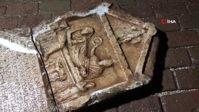 mezar tasi -  İnşaattan 2 bin yıllık mezar taşı çıktı Videosu