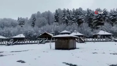  İznik'te kar yağışının ardından kartpostallık görüntüler