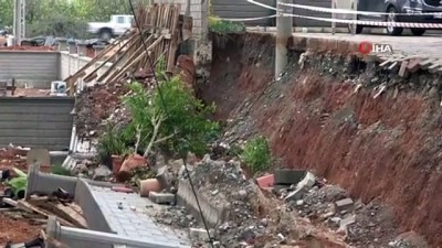 istinat duvari -  Şiddetli yağışın bıraktığı hasar gün ağarınca ortaya çıktı Videosu