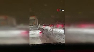  Tokat'ta yoğun kar yağışı ulaşımda aksamalarda neden oldu