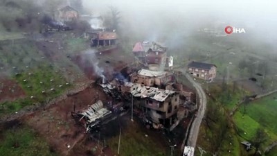 siddetli ruzgar -  Trabzon'da yangının hasarı gün ağarınca ortaya çıktı Videosu