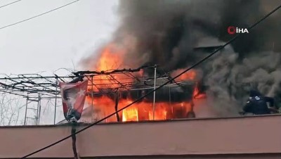yangina mudahale -  Uludağ'ın eteklerinde korkutan yangın Videosu