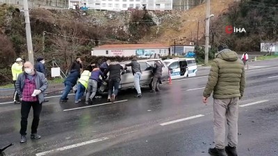  Zonguldak’ta trafiği felç eden kaza