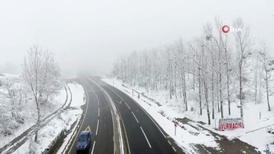  Bolu Dağı’nda mest eden kar manzarası