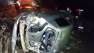 tas ocagi -  Otomobil uçuruma yuvarlandı: 4 yaralı Videosu