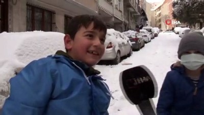  - İstanbul’da çocukların kar keyfi