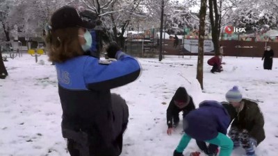 fatma sahin -  - Denetime çıkan Başkan Şahin polis ve çocuklarla kar topu oynadı Videosu
