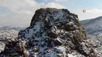 ihlas -  Karla kaplanan Karahisar Kalesi görüntülendi Videosu