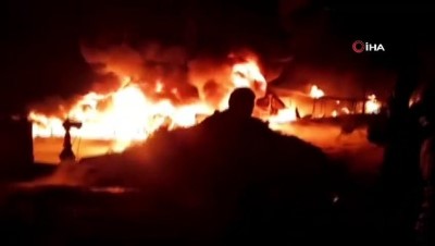  - Suriye’de ham petrol taşımacılığı yapan şirkette büyük yangın