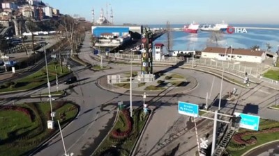 sahil yolu -  Kısıtlama sabahında Zonguldak'ta sessizlik hakim Videosu