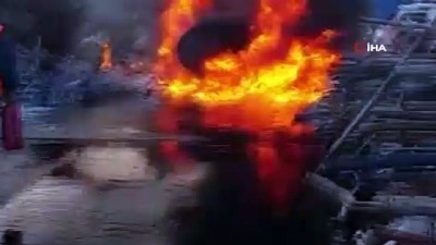 yakit tankeri -  Tokat’ta yakıt tankı alev aldı Videosu