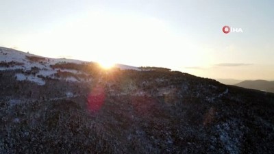   Çanakkale’de hayran bırakan kar manzarası